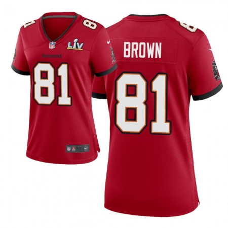 Camiseta Mujer Tampa Bay Buccaneers Antonio Brown 81 Nike Rojo 2021 Super Bowl LV Camiseta Mujer Tampa Bay Buccaneers Antonio Brown 81 Nike Rojo 2021 Super Bowl LV